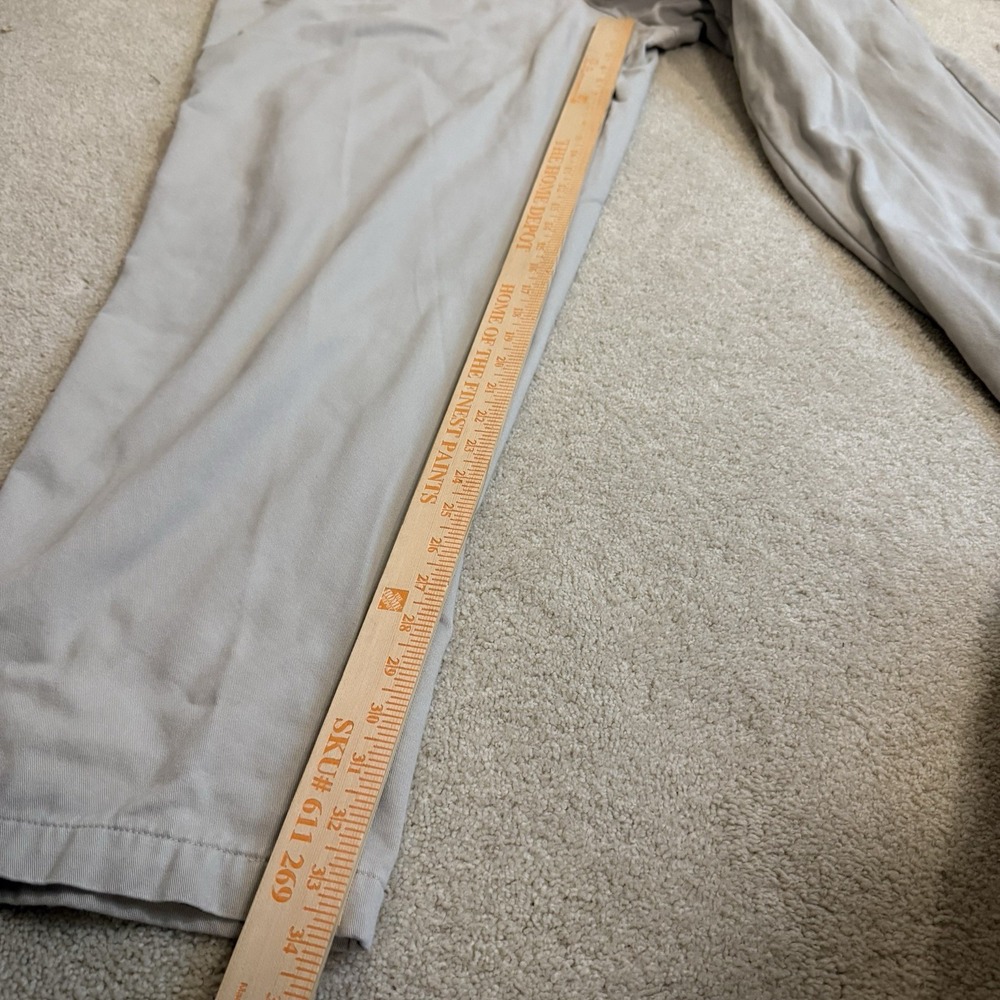 LL Bean Mens 46x36 Khaki Beige Double L Natural Fit Plaid Fleece Lined Pants - Picture 12 of 13